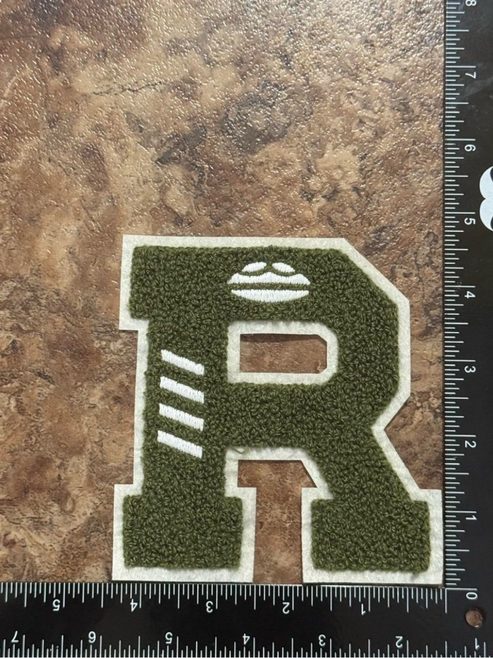 Polo by Ralph Lauren Olive Green Chenille 'R' Patch